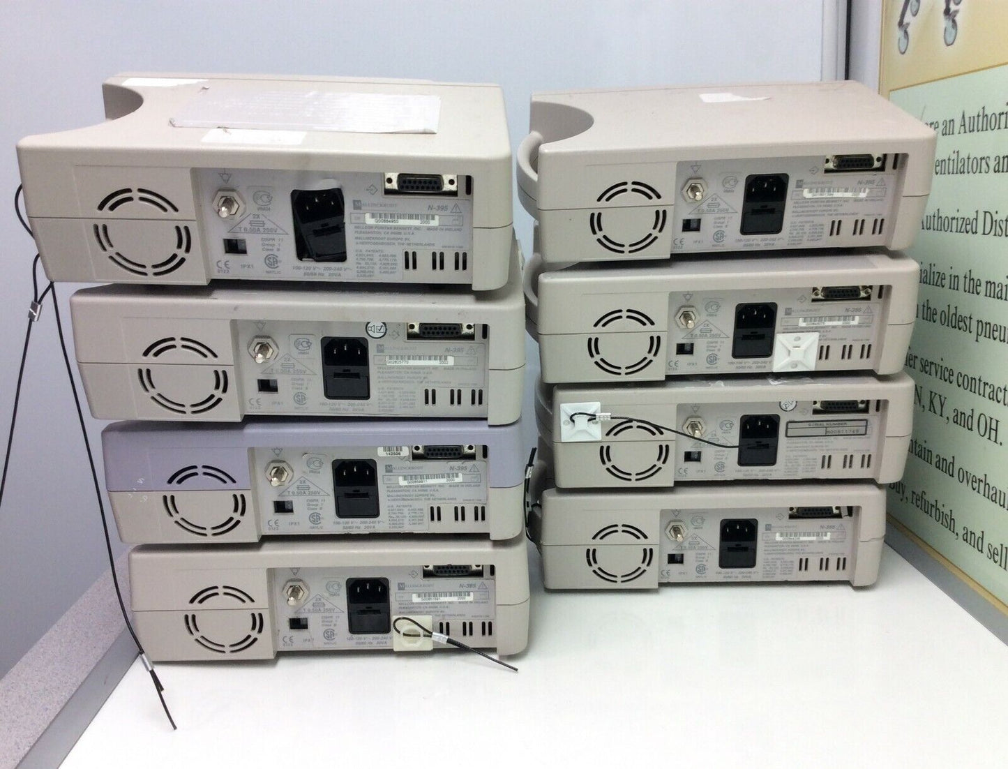 Lot of 8 USED Nellcor Pulse Oximeter N-395