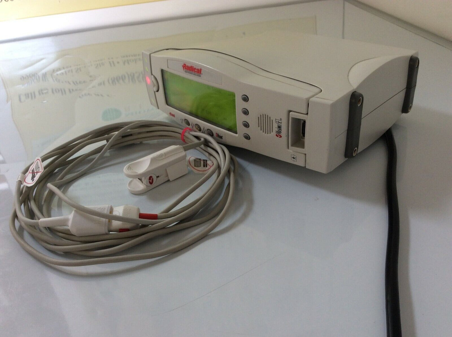 USED Masimo Datex Ohmeda Radical Signal Pulse Oximeter V4 with SpO2 Probe 1863