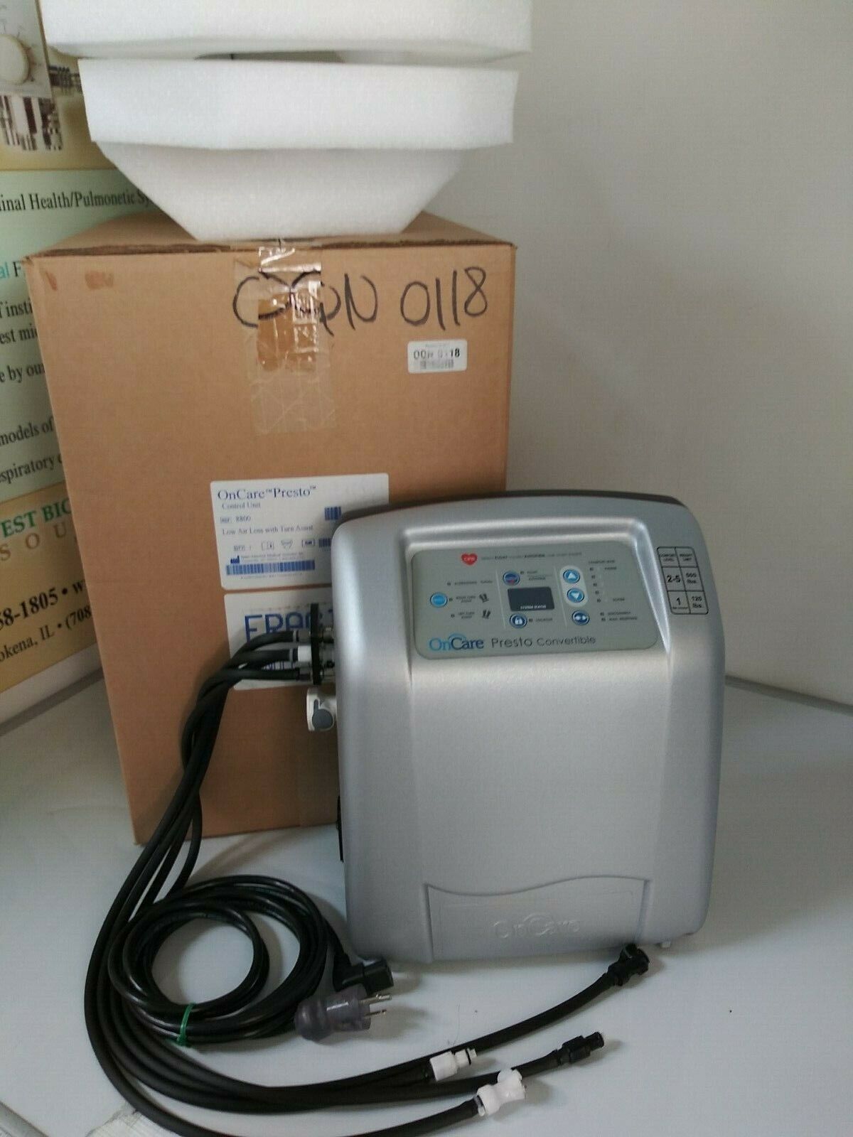 NEW OnCare Presto Convertible Air-and Foam Hybrid Mattress Pump Model 8800