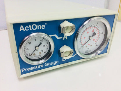 Used ActOne A B 2 Dial Pressure Gauge 60-5000