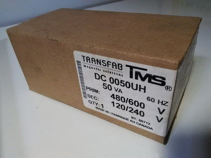 TMS DC 0050UH TRANSFORMER 50VA PRI 480/600V SEC120/240V